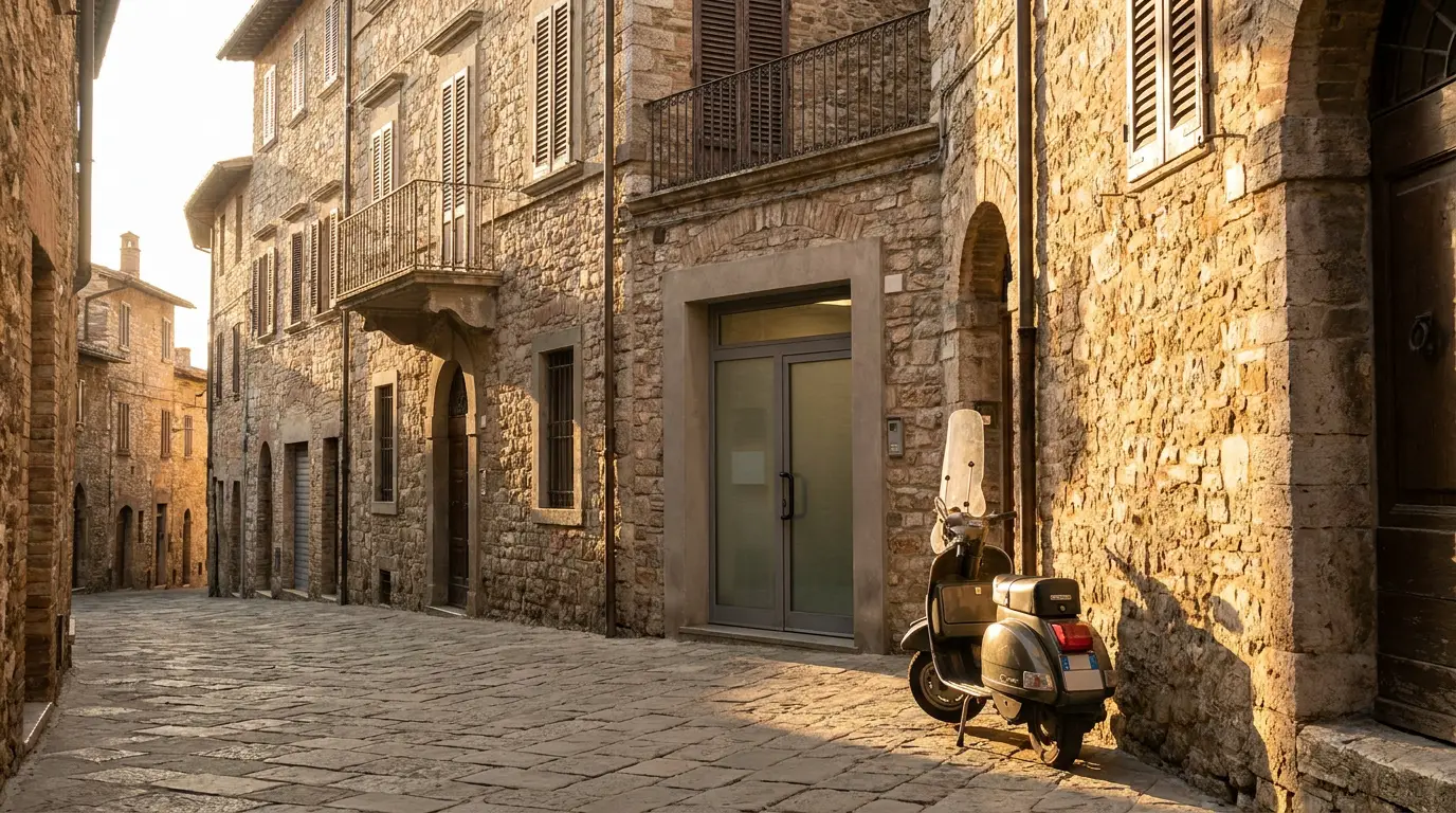 Ingresso di uno studio professionale in un borgo dei Castelli Romani