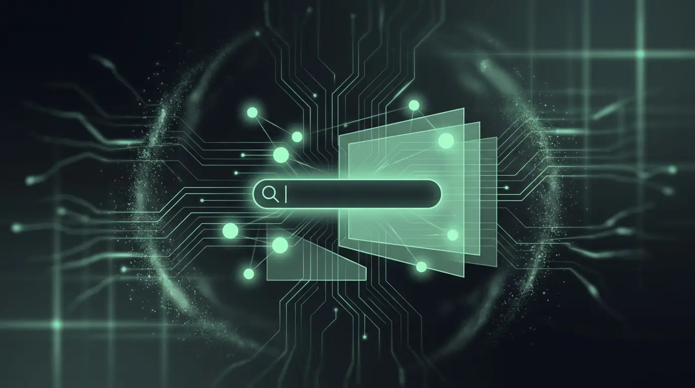 Rappresentazione astratta di AI Overviews e AI Mode nella ricerca Google